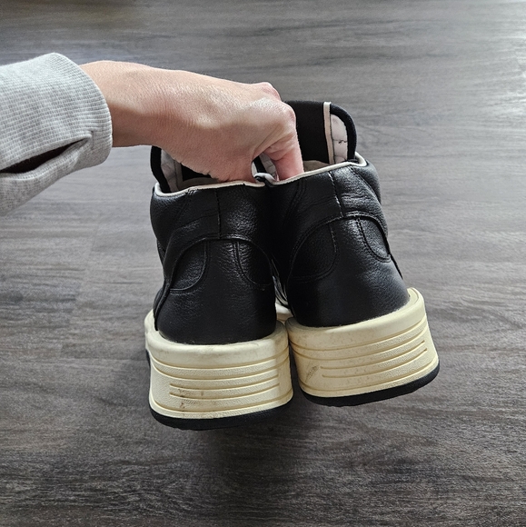 Converse Rick Owens x DRKSHDW TURBOPN Black  Leather High Trainers Mens Size 8.5 - Picture 10 of 11